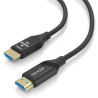 Cable hdmi 2.1 aoc 8k aisens a153-0934/ hdmi macho - hdmi macho/ 15m/ negro
