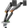 Soporte gaming para monitor aisens dt38tsrrgb-349/ hasta 16kg/ con iluminación rgb