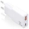 Cargador gan de pared aisens asch-30w2p046-w/ 1xusb tipo-c/ 1xusb/ 30w/ blanco